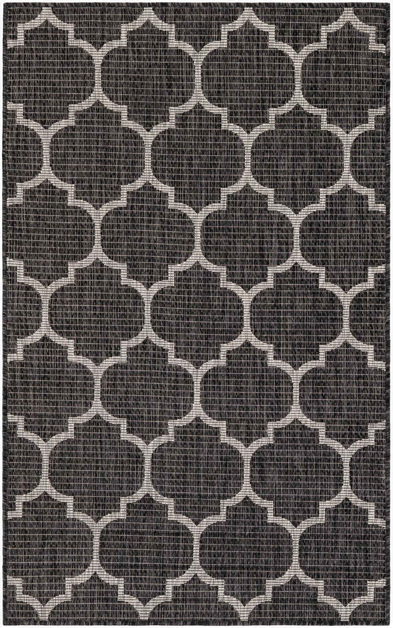 3' x 5' 3  Washable Trellis Indoor / Outdoor Rug