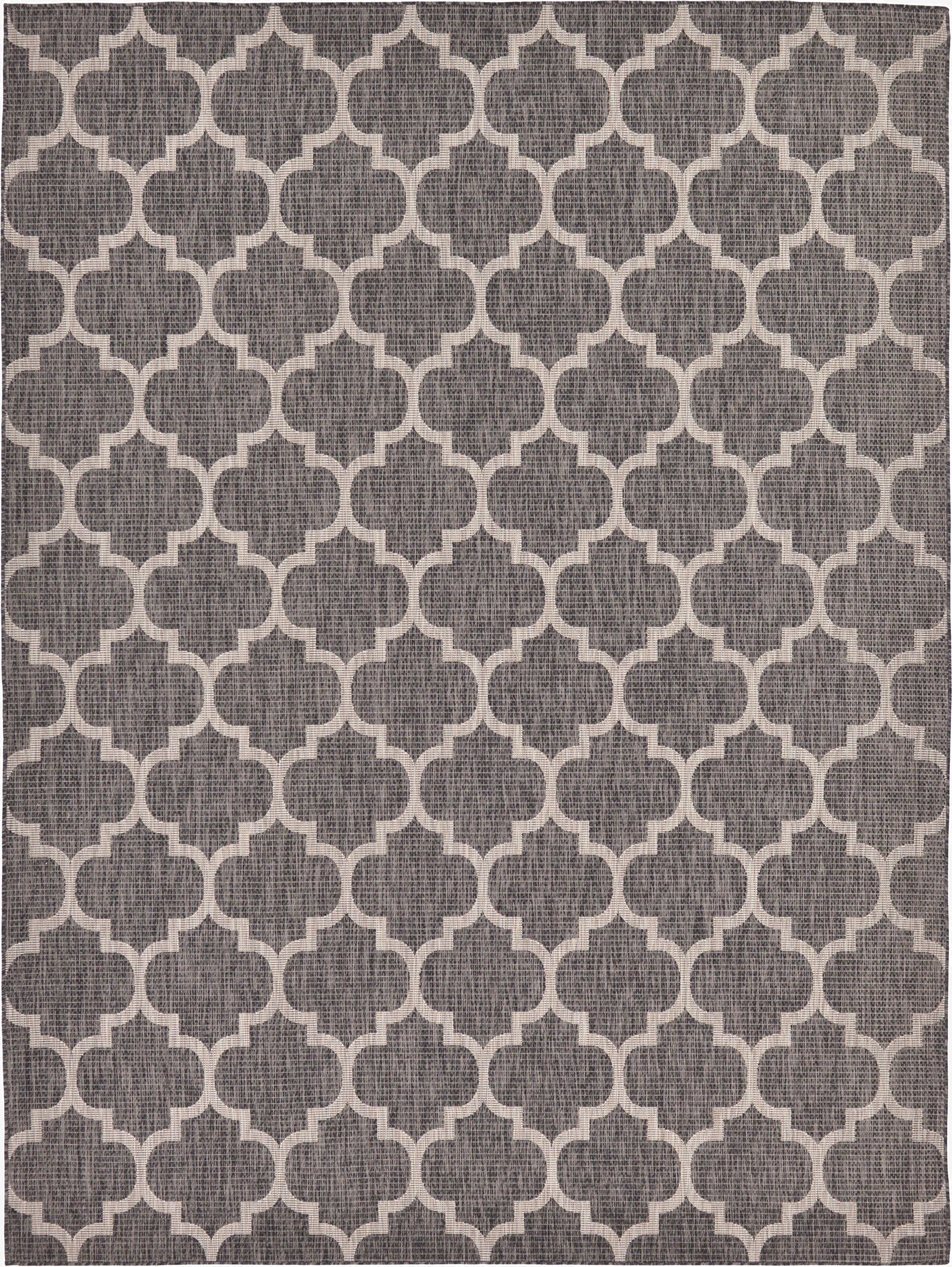 Primary image 9' x 12'  Washable Trellis Indoor / Outdoor Rug