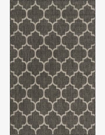 5' 3 x 8' Easy-Clean Trellis Indoor / Outdoor Rug