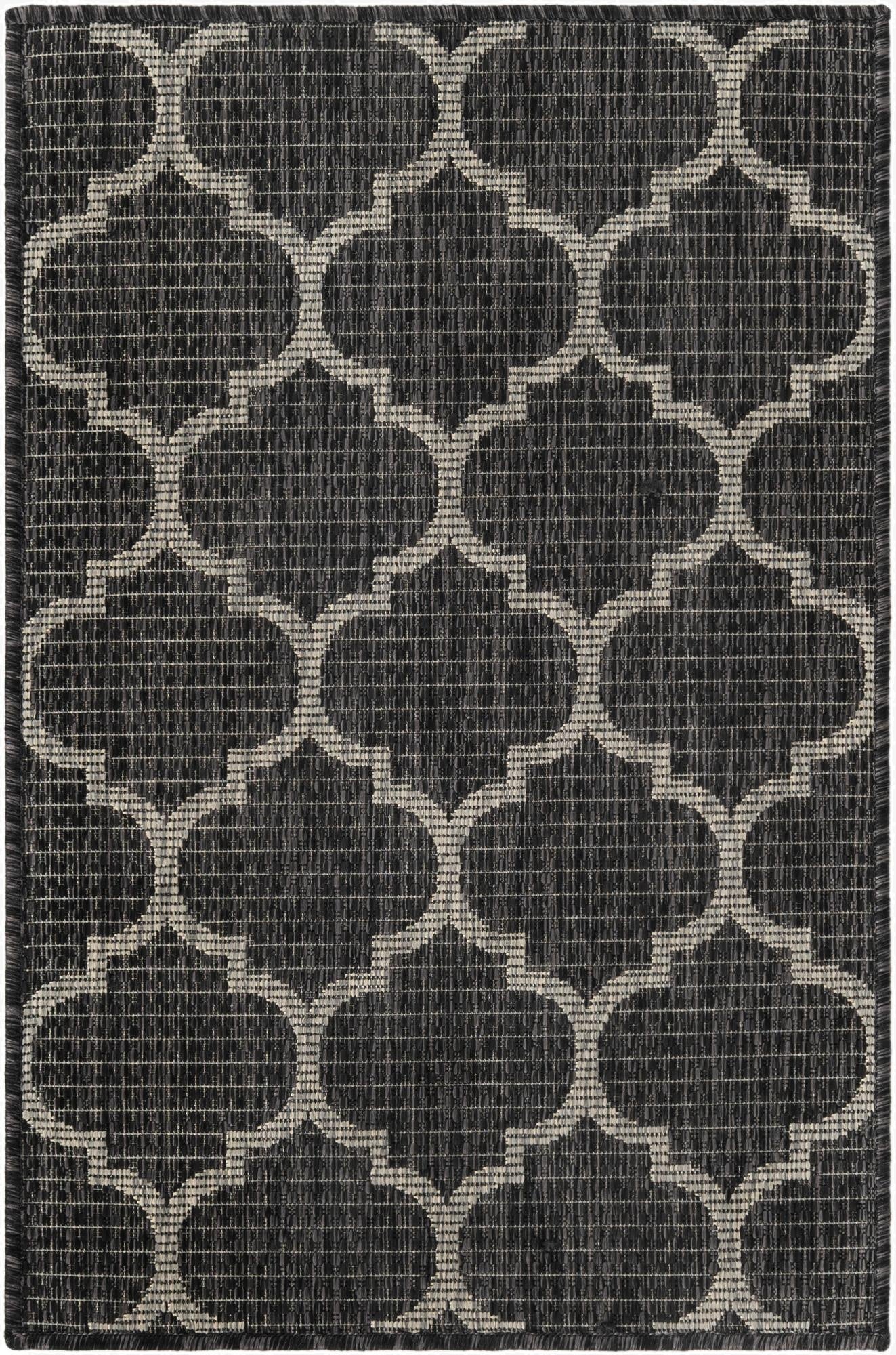 2' x 3' 1  Washable Trellis Indoor / Outdoor Rug