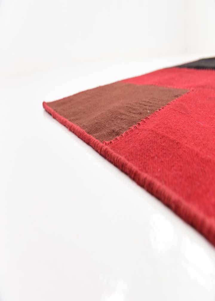 7' 2 x 10' Hand Woven Patchwork Wool Rug