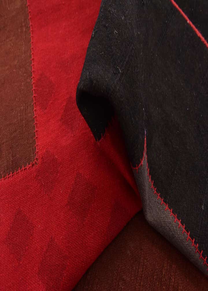 7' 2 x 10' Hand Woven Patchwork Wool Rug