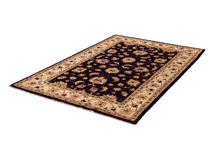 Detail image of 4' 1 x 6' 3 Hand Knotted Pershawar Ziegler Rug