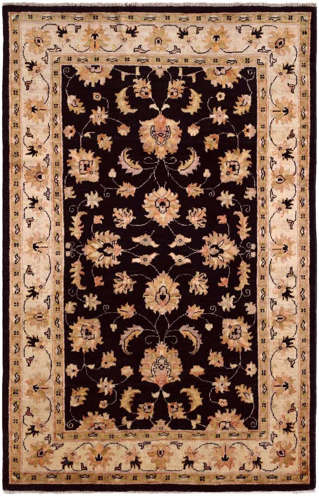 4' 1 x 6' 3 Hand Knotted Pershawar Ziegler Rug