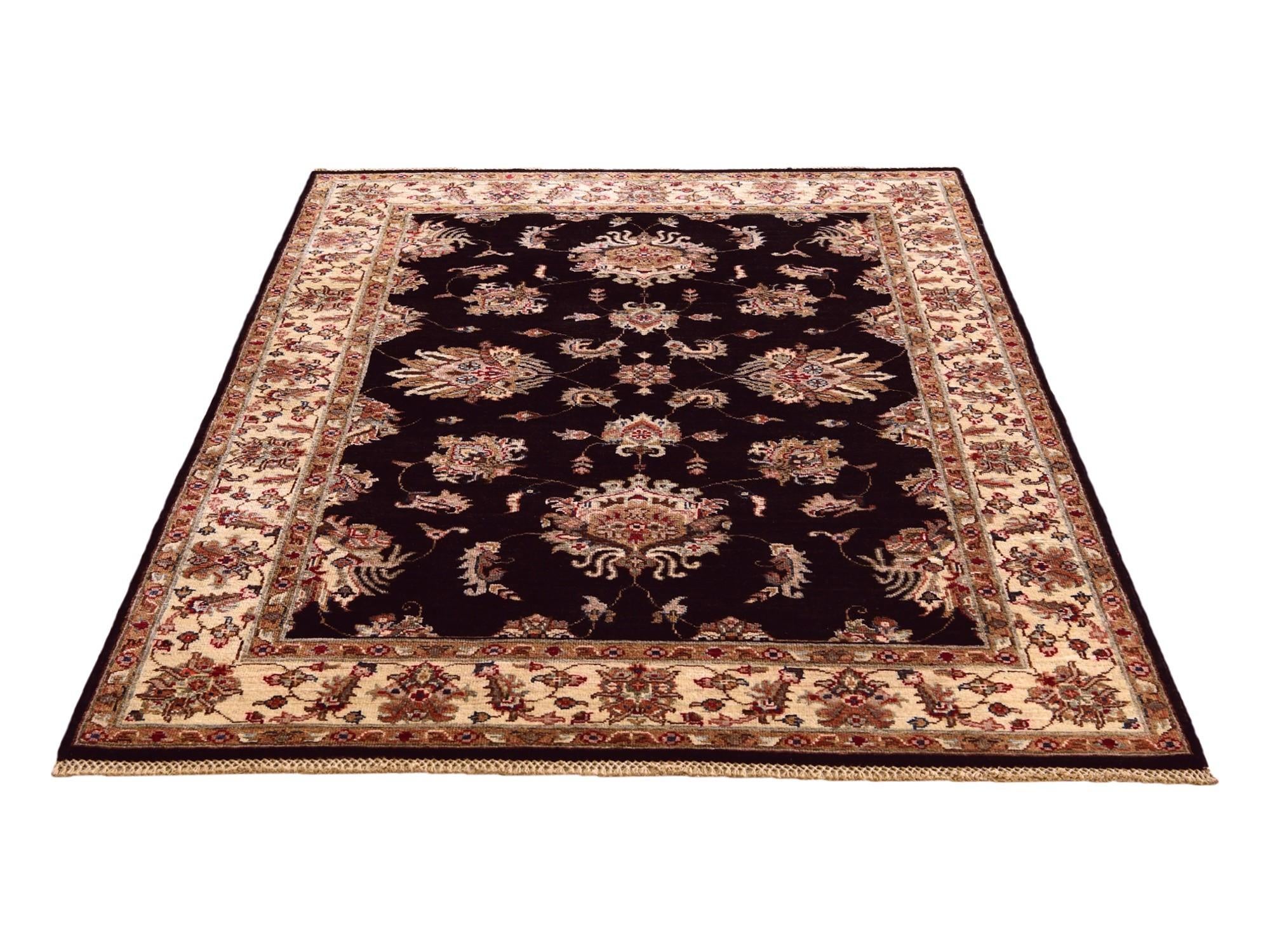 4' 1 x 6' 1 Hand Knotted Pershawar Ziegler Rug