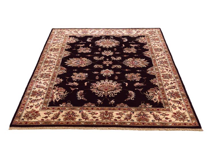 Detail image of 4' 1 x 6' 1 Hand Knotted Pershawar Ziegler Rug