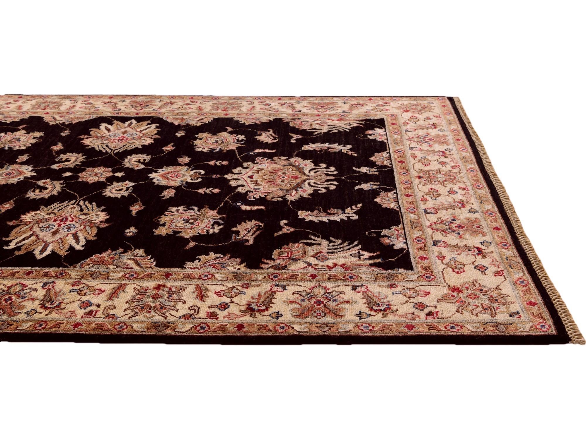 4' 1 x 6' 1 Hand Knotted Pershawar Ziegler Rug