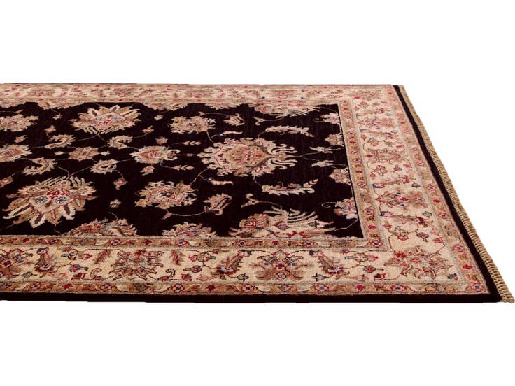 Detail image of 4' 1 x 6' 1 Hand Knotted Pershawar Ziegler Rug