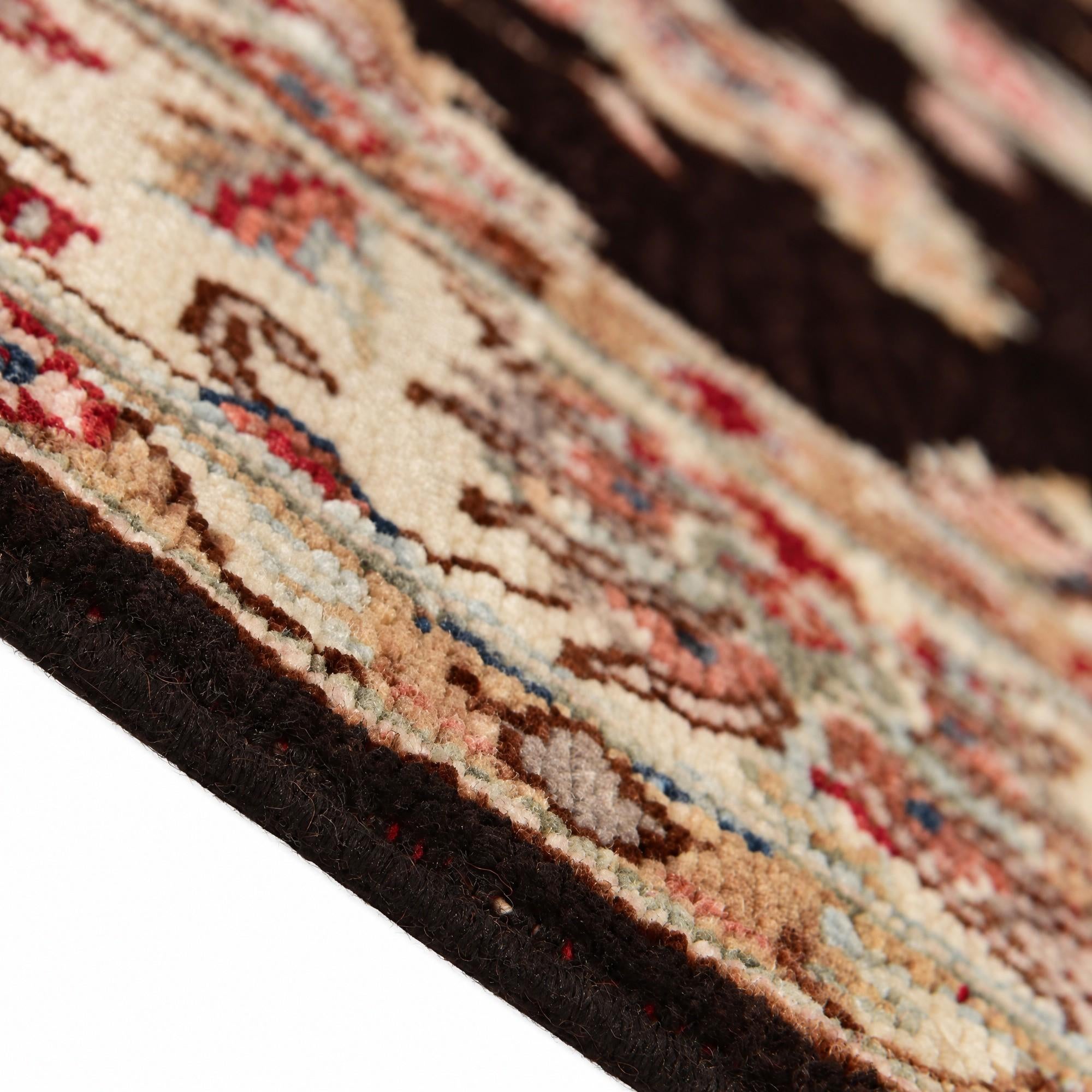 125cm x 185cm Hand Knotted Pershawar Ziegler Rug