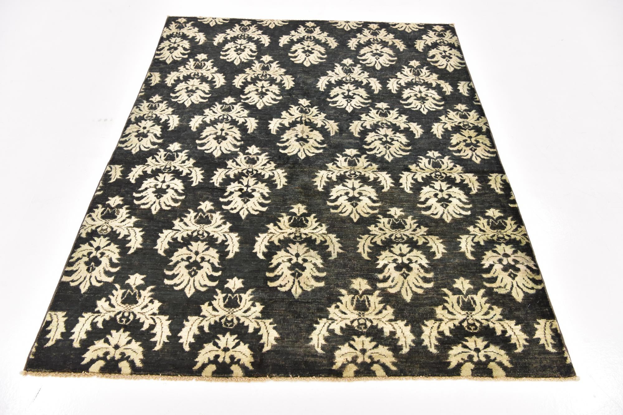 5' x 6' 4 Hand Knotted Peshawar Ziegler Oriental Rug