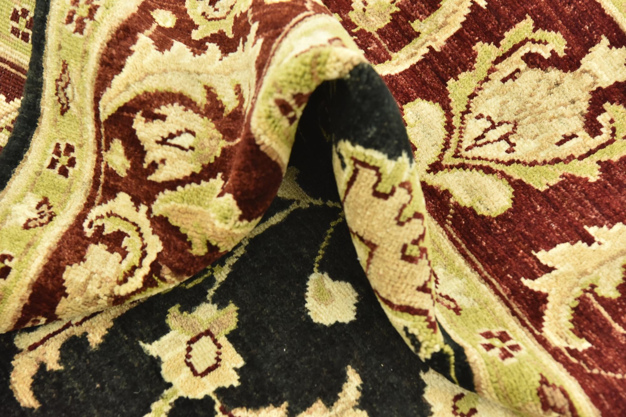 6' 7 x 10' Hand Knotted Peshawar Ziegler Rug