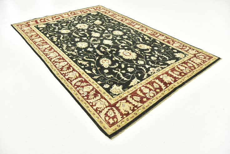 Detail image of 6' 7 x 10' Hand Knotted Peshawar Ziegler Rug