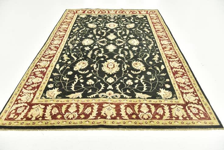 Detail image of 6' 7 x 10' Hand Knotted Peshawar Ziegler Rug