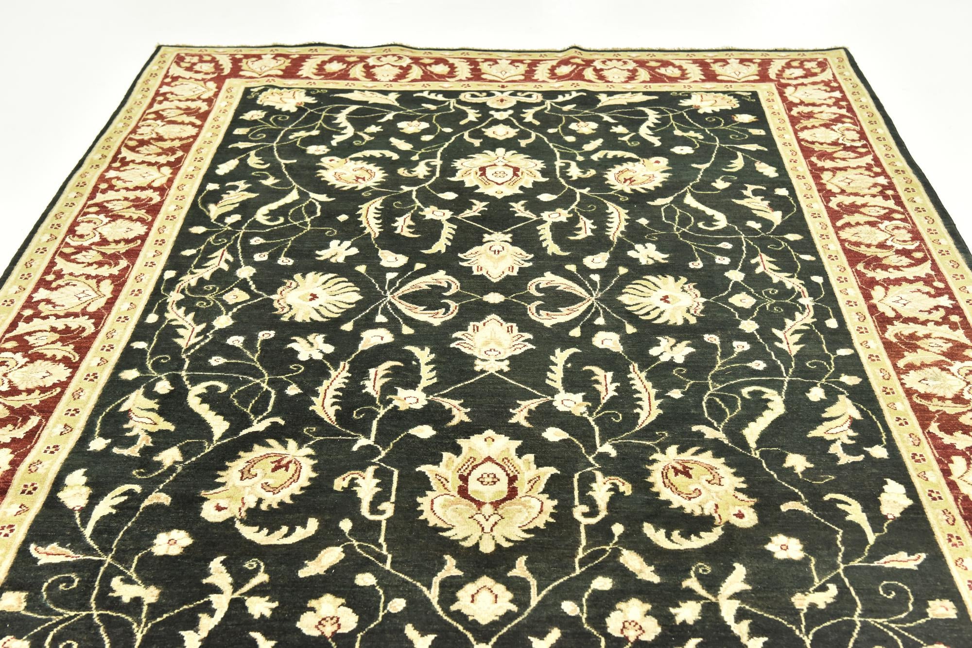 6' 7 x 10' Hand Knotted Peshawar Ziegler Rug