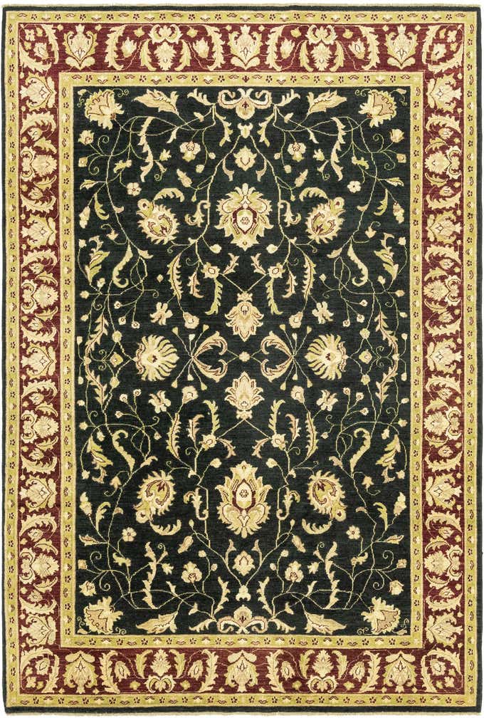 6' 7 x 10' Hand Knotted Peshawar Ziegler Rug