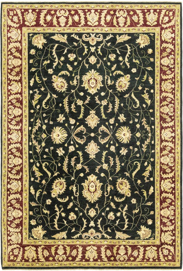 Detail image of 6' 7 x 10' Hand Knotted Peshawar Ziegler Rug