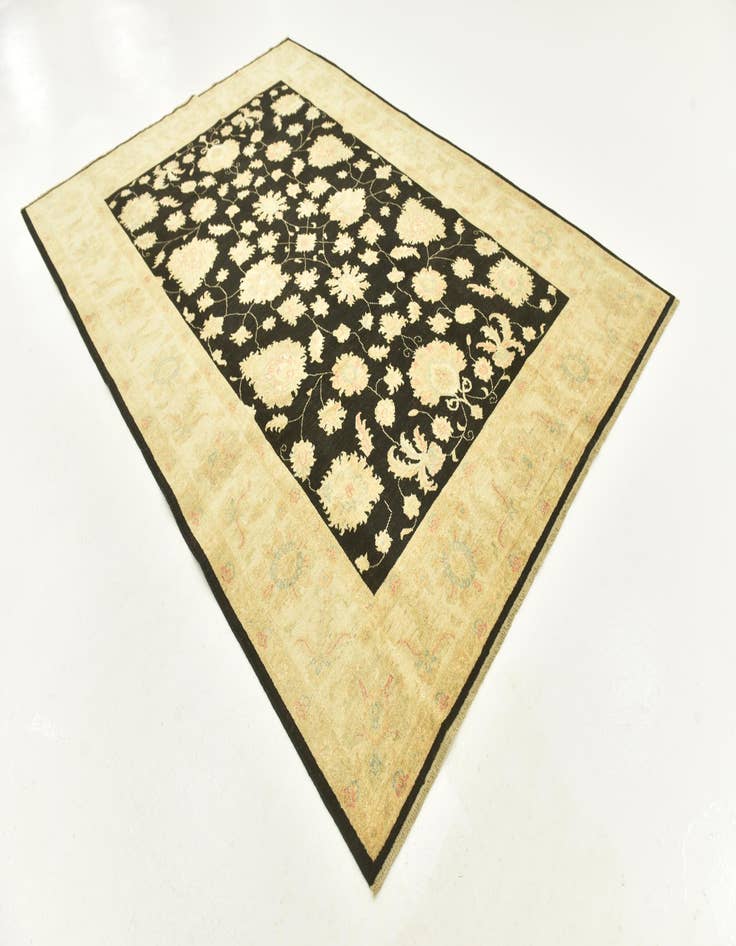 Detail image of 6' 7 x 9' 7  Hand Knotted Peshawar Ziegler Rug