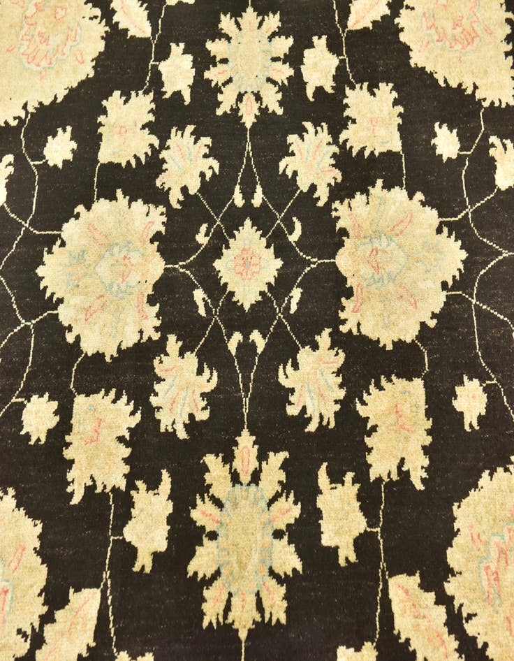 Detail image of 6' 7 x 9' 7 Hand Knotted Peshawar Ziegler Rug