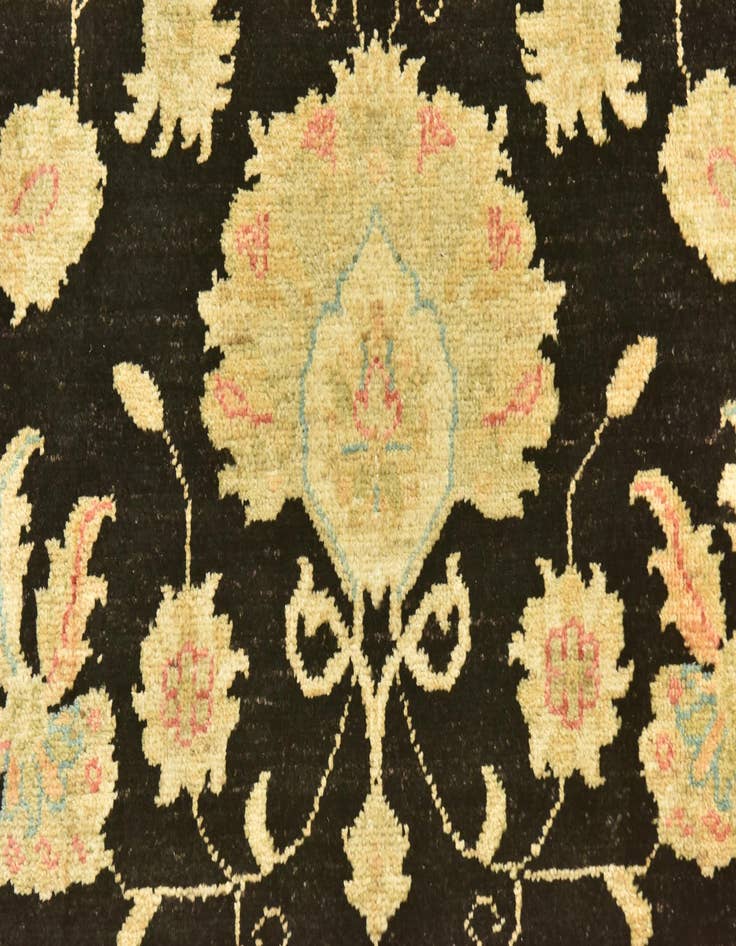 Detail image of 6' 7 x 9' 7 Hand Knotted Peshawar Ziegler Rug