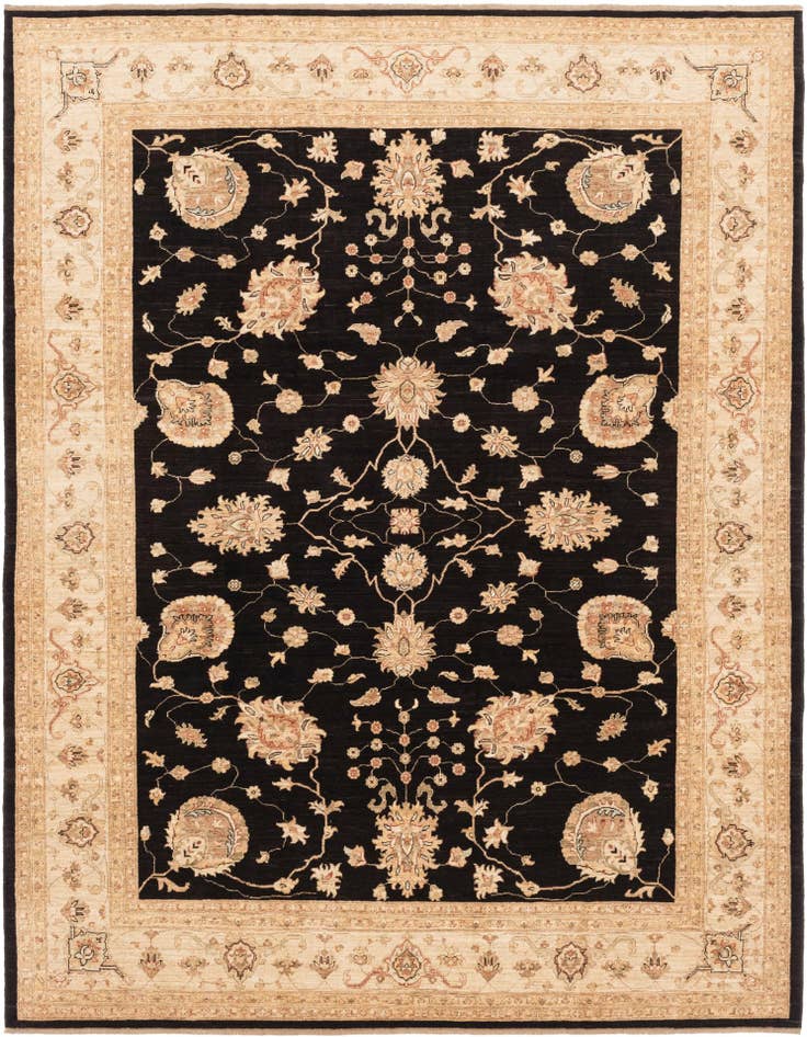 Detail image of 9' x 11' 10 Hand Knotted Peshawar Ziegler Rug