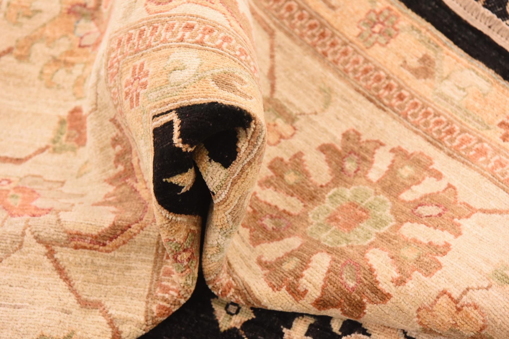8' 11 x 12' 7 Hand Knotted Peshawar Ziegler Rug