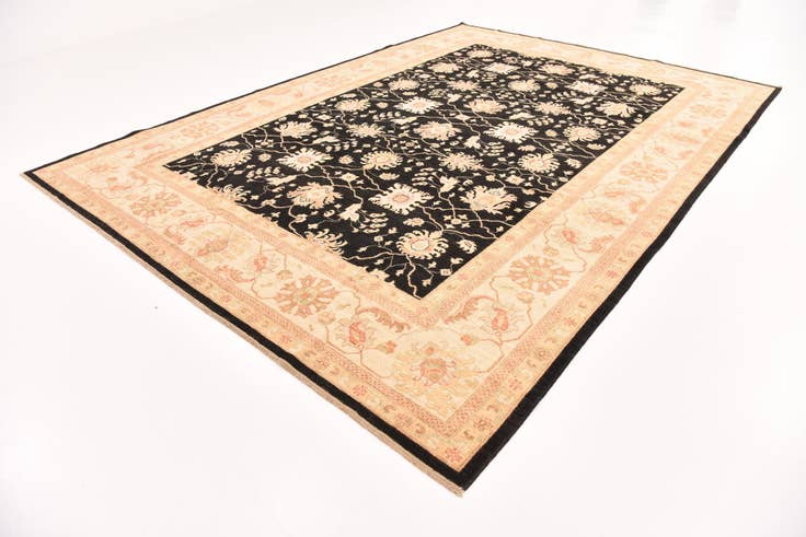 Detail image of 8' 11 x 12' 7 Hand Knotted Peshawar Ziegler Rug
