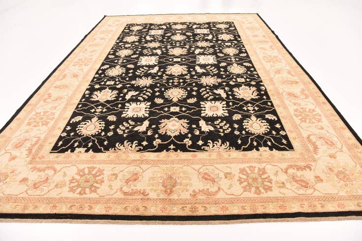Detail image of 8' 11 x 12' 7 Hand Knotted Peshawar Ziegler Rug