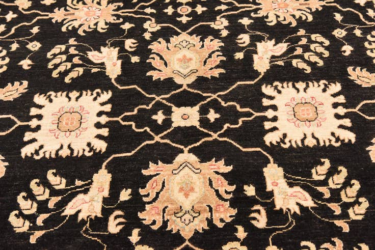 Detail image of 8' 11 x 12' 7 Hand Knotted Peshawar Ziegler Rug