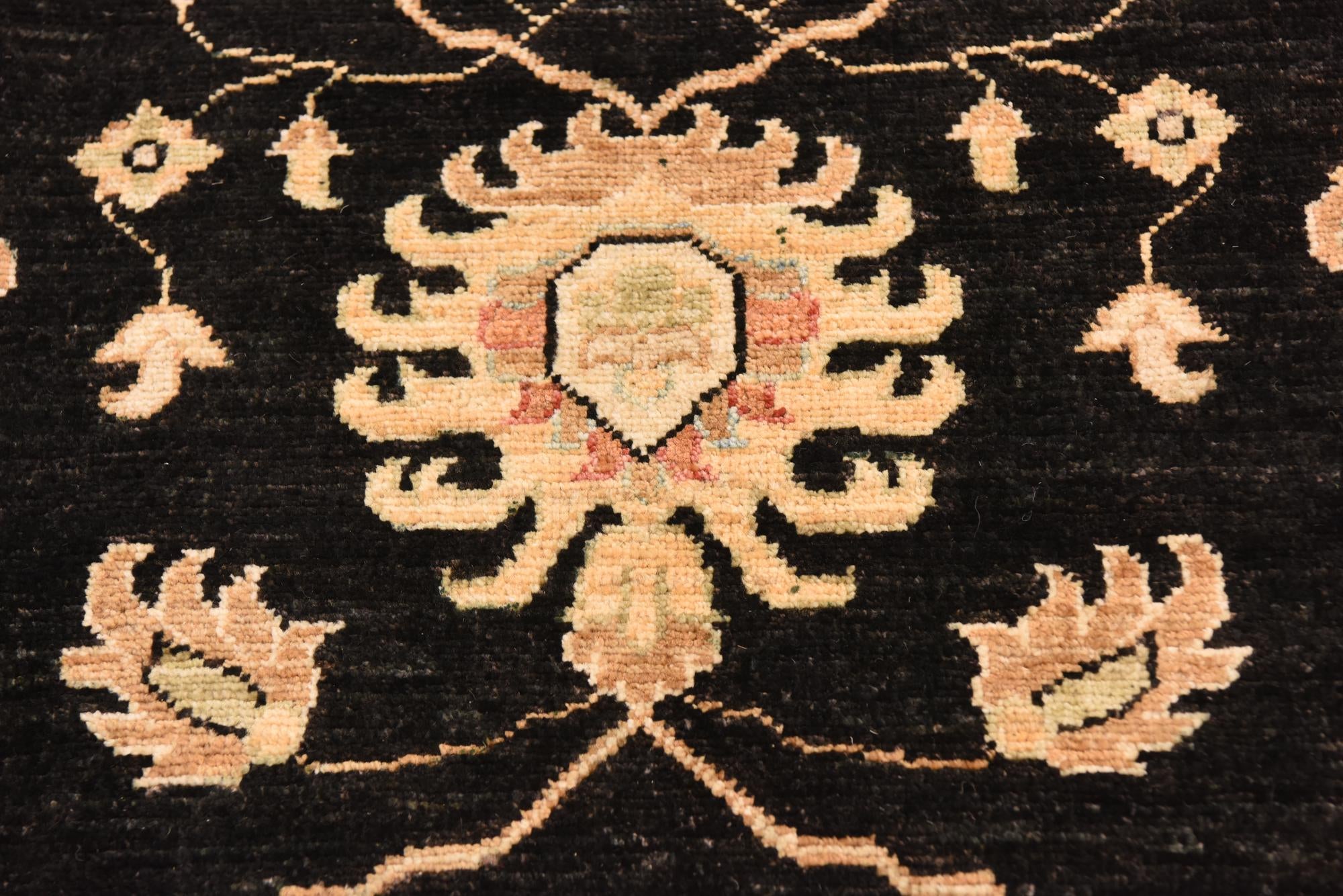 8' 11 x 12' 7 Hand Knotted Peshawar Ziegler Rug