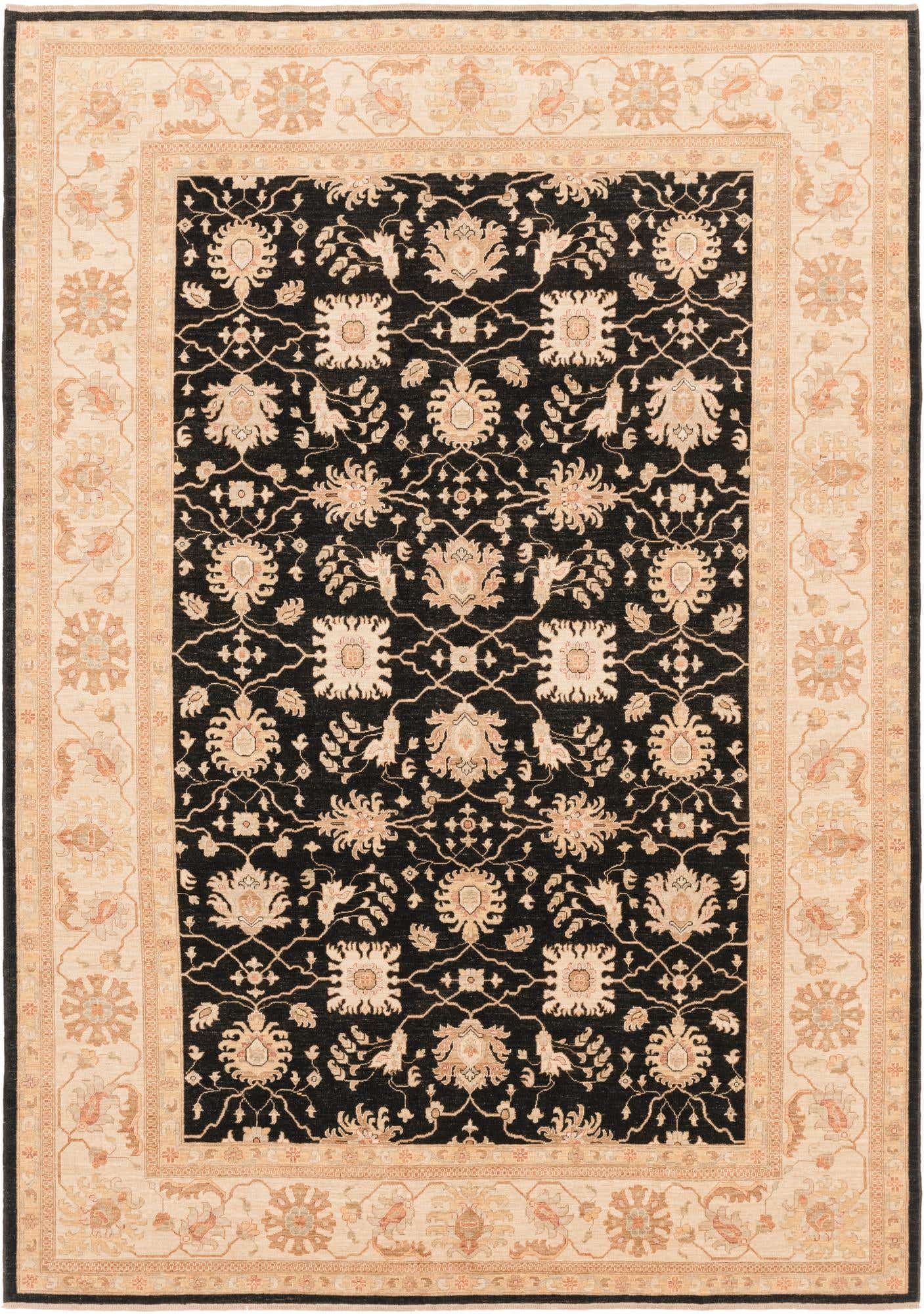 8' 11 x 12' 7 Hand Knotted Peshawar Ziegler Rug