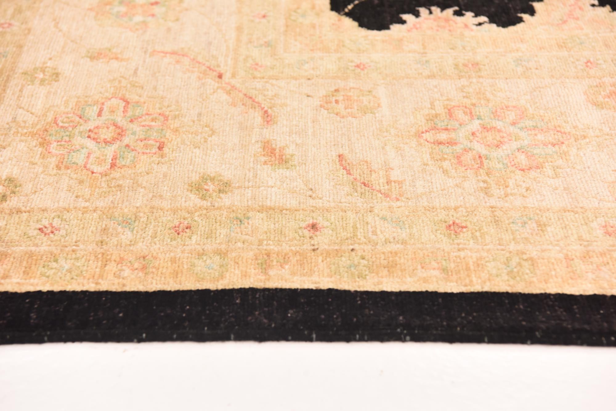 8' 4 x 10' Hand Knotted Peshawar Ziegler Rug