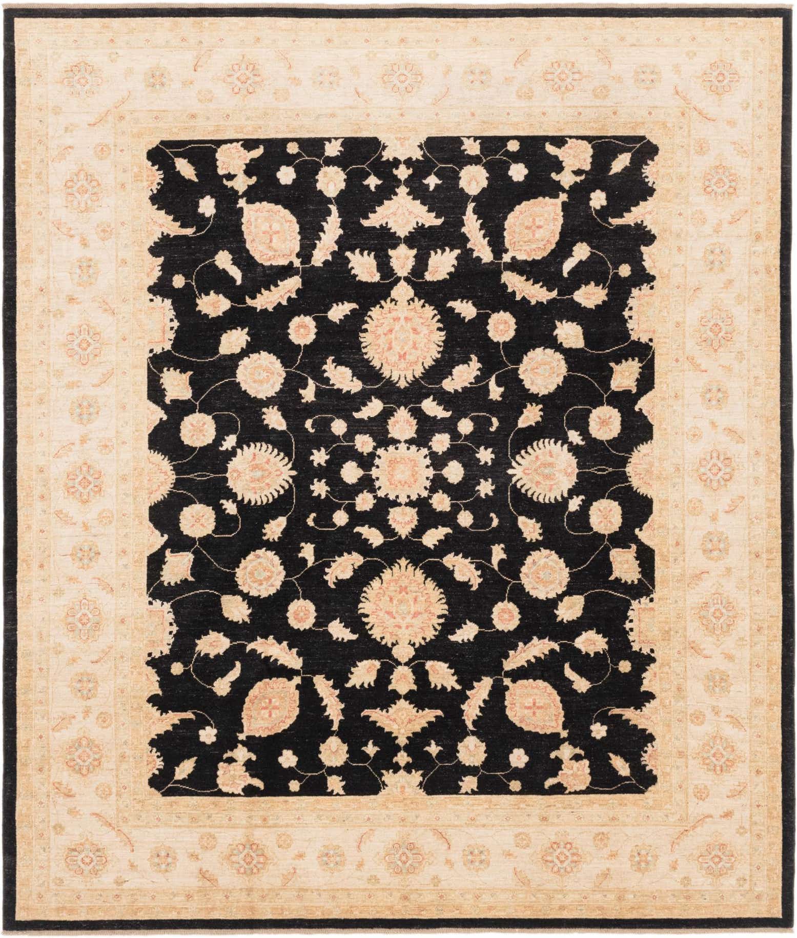 8' 4 x 10' Hand Knotted Peshawar Ziegler Rug