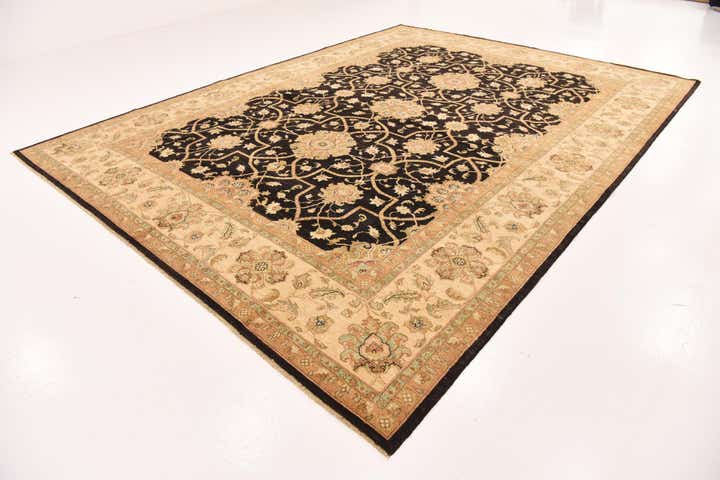 10' 3 x 13' 8 Hand Knotted Peshawar Ziegler Rug