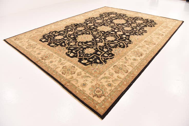 Detail image of 10' 3 x 13' 8 Hand Knotted Peshawar Ziegler Rug
