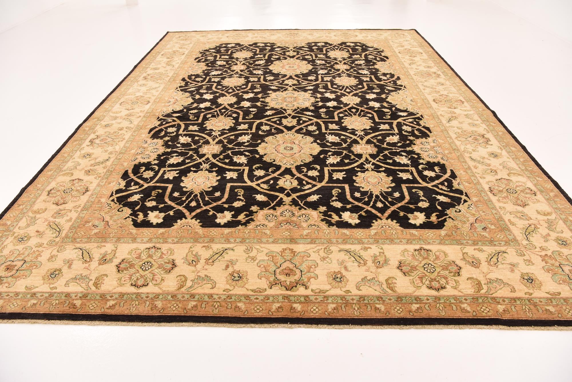 10' 3 x 13' 8 Hand Knotted Peshawar Ziegler Rug