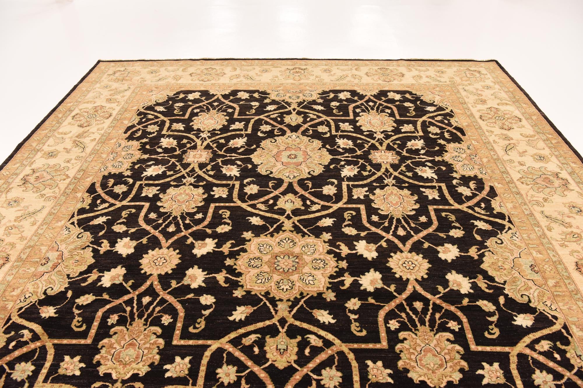 10' 3 x 13' 8 Hand Knotted Peshawar Ziegler Rug
