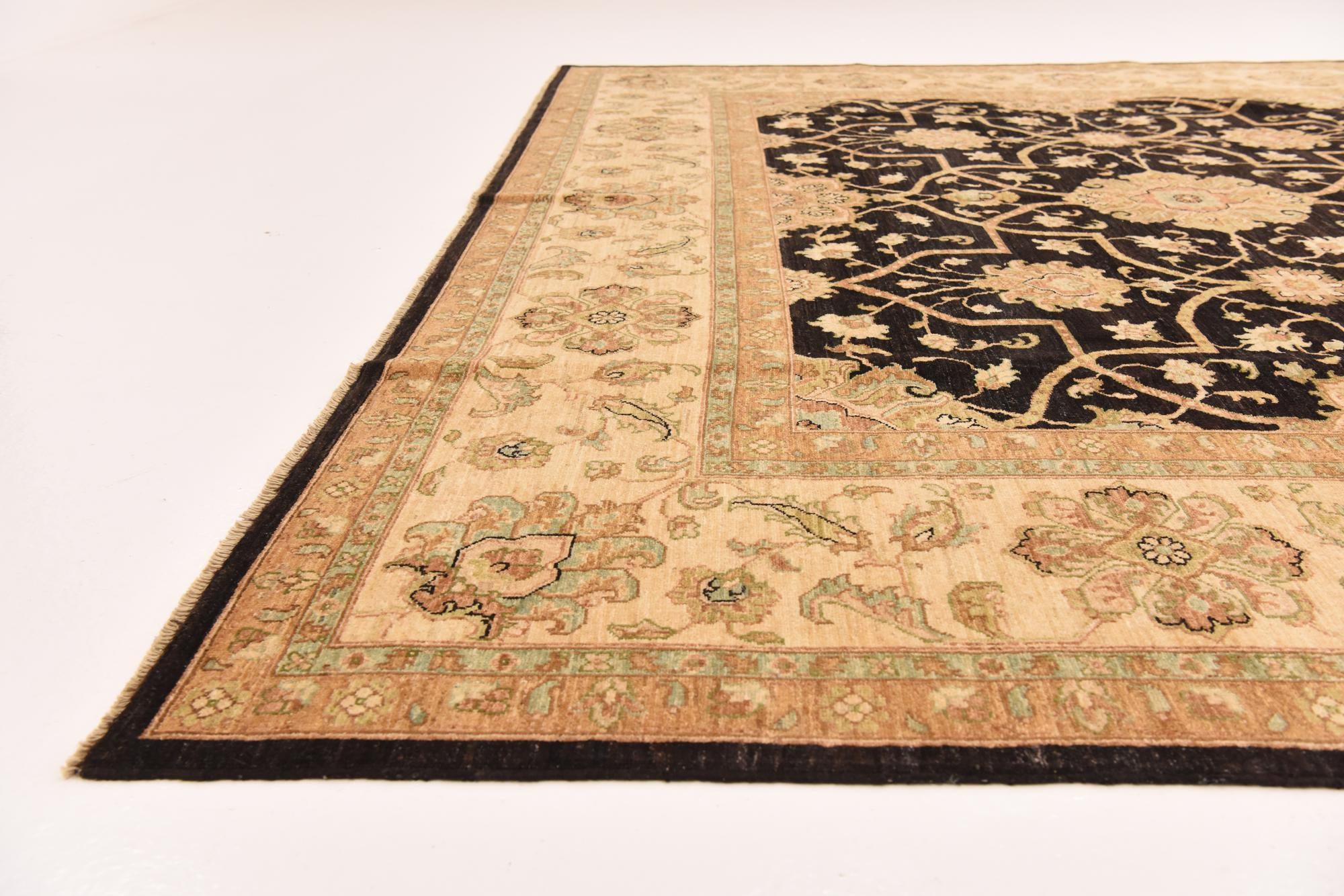 10' 3 x 13' 8 Hand Knotted Peshawar Ziegler Rug