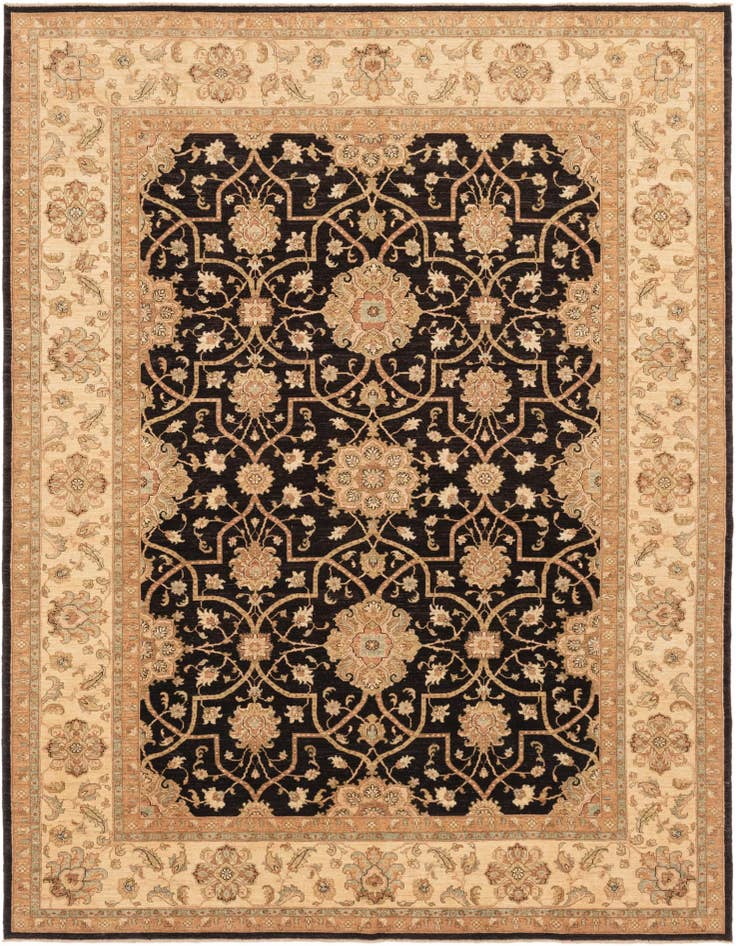 Detail image of 10' 3 x 13' 8 Hand Knotted Peshawar Ziegler Rug