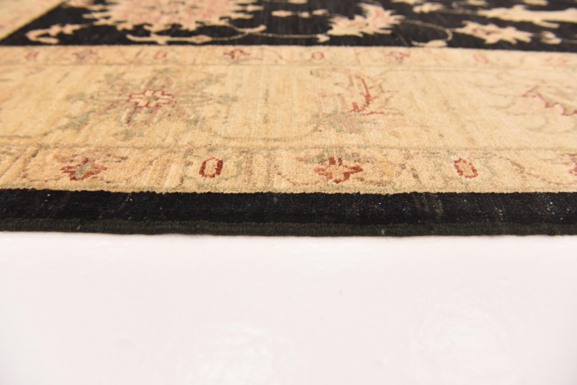 5' 8 x 8' 7 Hand Knotted Peshawar Ziegler Rug