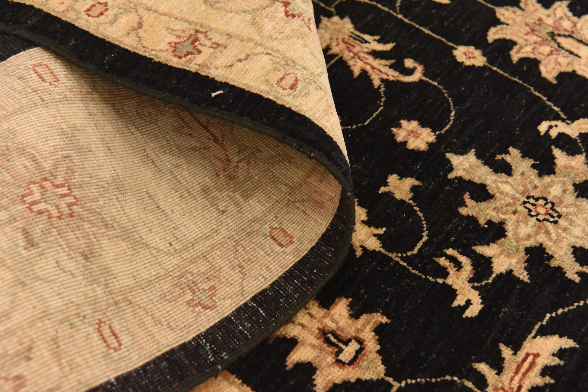 5' 8 x 8' 7 Hand Knotted Peshawar Ziegler Rug