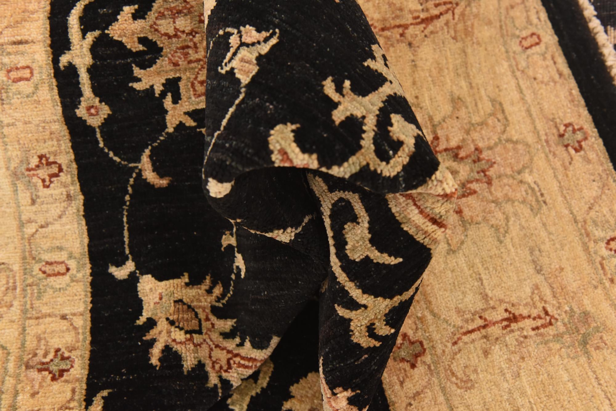 5' 8 x 8' 7 Hand Knotted Peshawar Ziegler Rug
