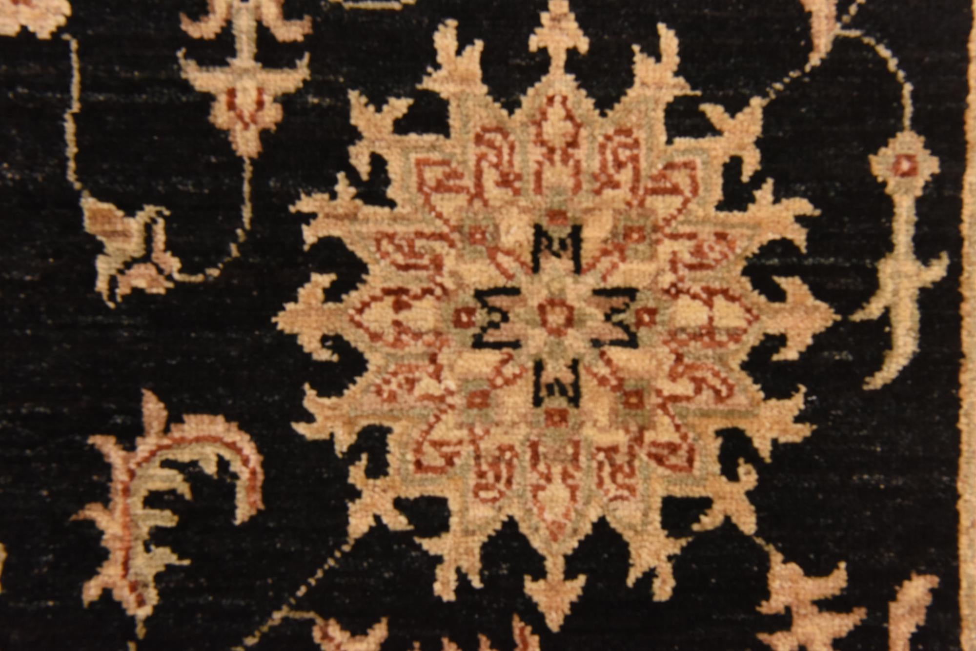 5' 8 x 8' 7 Hand Knotted Peshawar Ziegler Rug