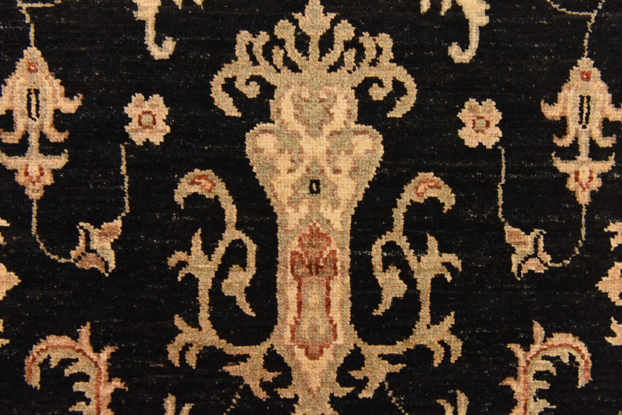 5' 8 x 8' 7 Hand Knotted Peshawar Ziegler Rug