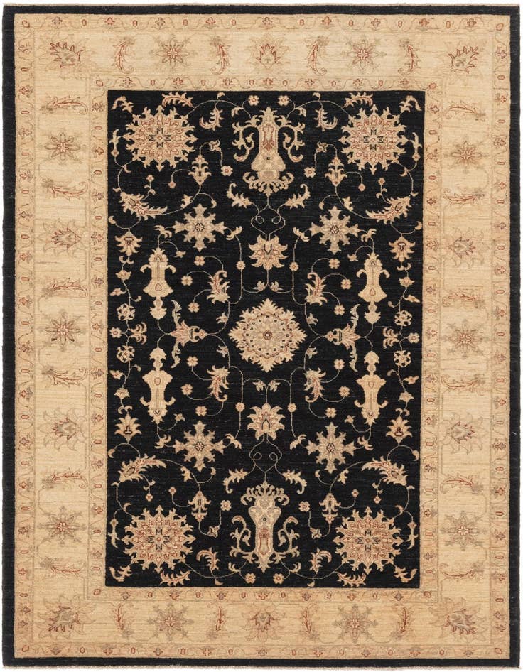 Detail image of 5' 8 x 8' 7 Hand Knotted Peshawar Ziegler Rug