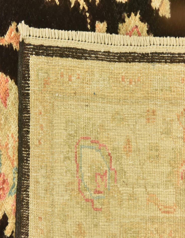 Detail image of 4' 2 x 5' 5  Hand Knotted Peshawar Ziegler Rug