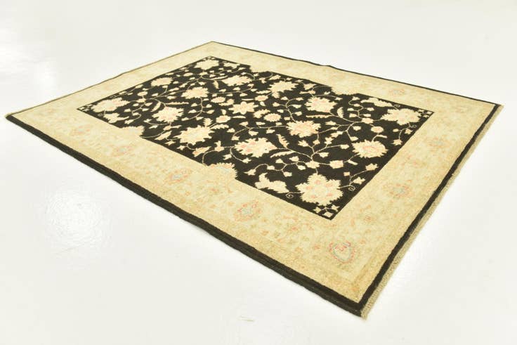 Detail image of 4' 2 x 5' 5 Hand Knotted Peshawar Ziegler Rug