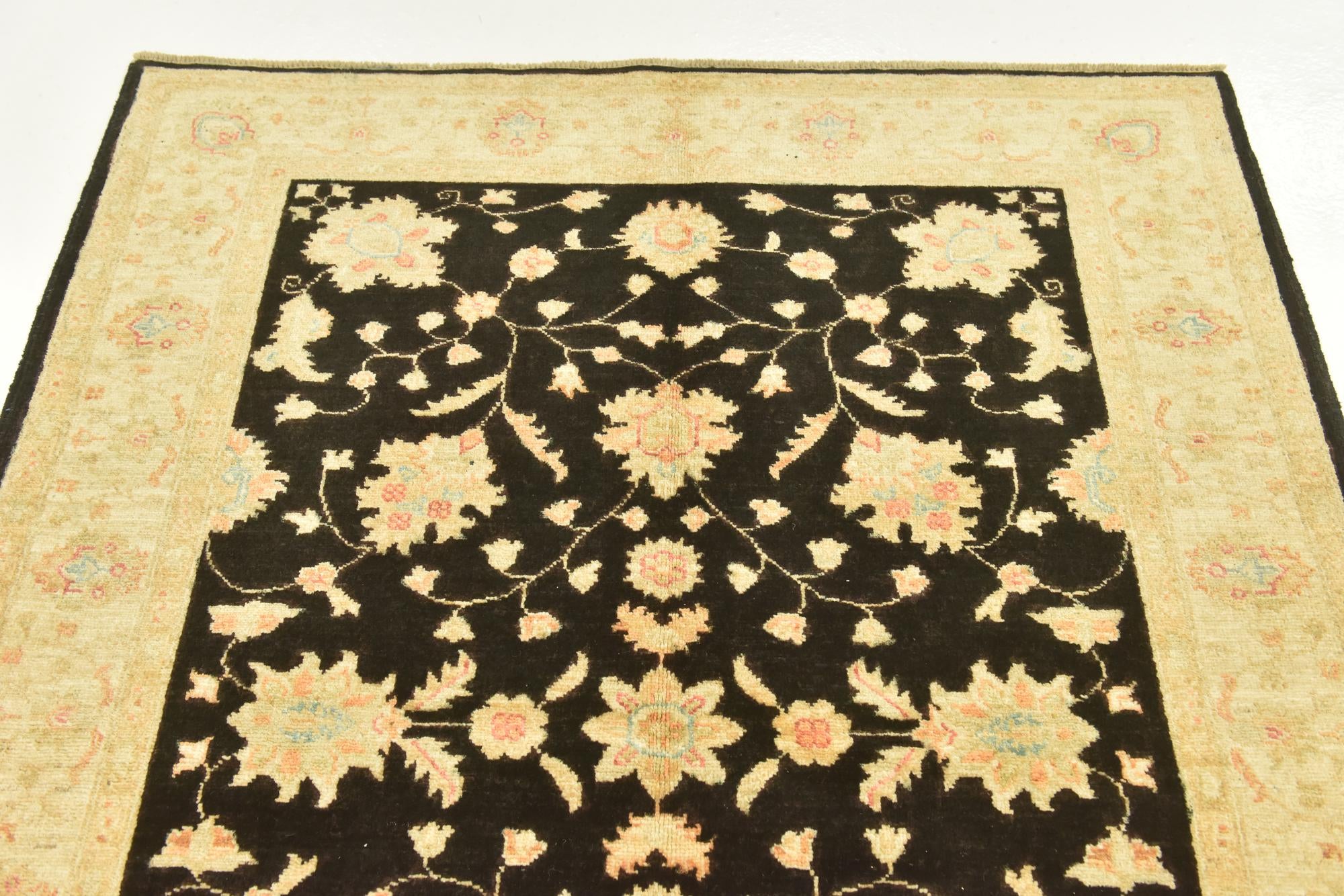 4' 2 x 5' 5 Hand Knotted Peshawar Ziegler Rug