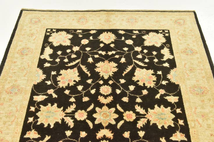 Detail image of 4' 2 x 5' 5 Hand Knotted Peshawar Ziegler Rug