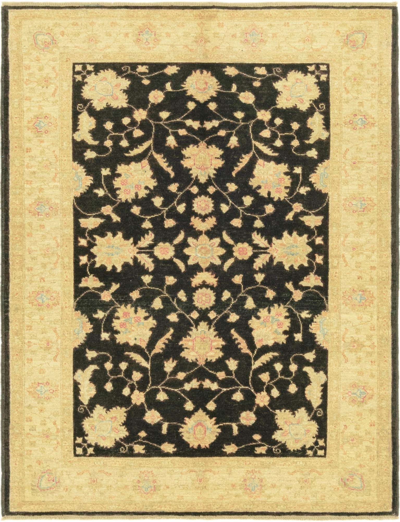 4' 2 x 5' 5 Hand Knotted Peshawar Ziegler Rug