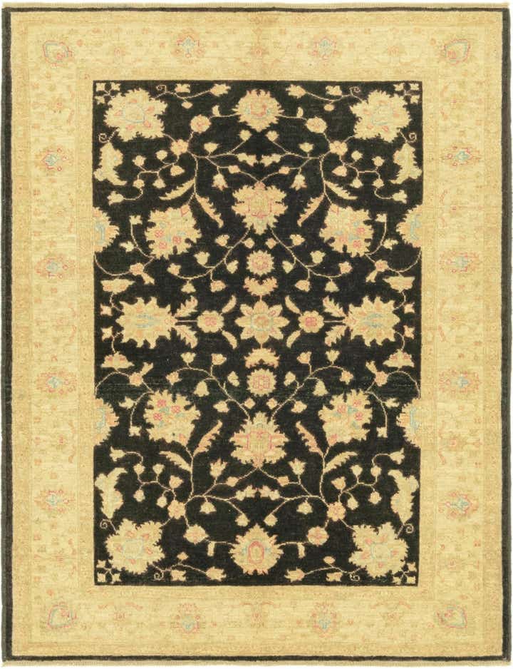 4' 2 x 5' 5 Hand Knotted Peshawar Ziegler Rug